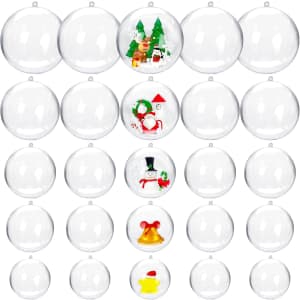 Clear Plastic Fillable Ornament 25-Count Set: $5.39