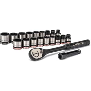 Crescent 20-Piece X10 3/8" SAE/Metric Mechanics Tool Set: $23