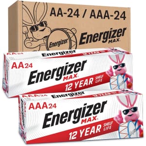 Energizer Max AA + AA Alkaline Battery 48-Pack: $25