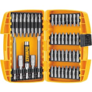 DeWalt 45-Piece Screwdriver Bit Set with Tough Case: $15