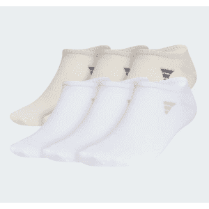adidas Men's Superlite 3.0 No-Show Socks 6-Pack: $7.70