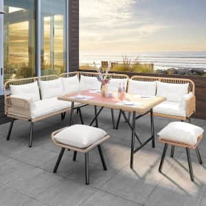 Yitahome 4-Piece Wicker Patio Set: $315 Yitahome 4-Piece Wicker Patio Set: $315