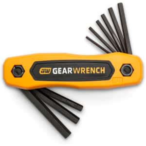 GearWrench 9-Piece SAE Folding Hex Key Set: $7.40 GearWrench 9-Piece SAE Folding Hex Key Set: $7.40