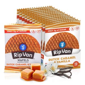 Rip Van Wafels Dutch Caramel & Vanilla Stroopwafels 12-Pack: $10 via Sub & Save