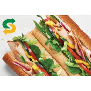 Subway eGift Card Deal: 10% off Subway eGift Card Deal: 10% off