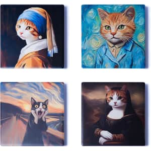 Gallery Cats Coaster 4-Pack: $16