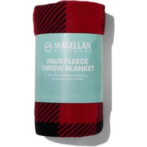 Magellan Outdoors 50x60 Fleece Throw Blanket: $1.98
