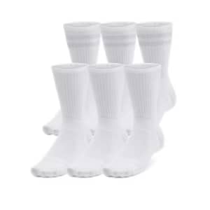 Under Armour Men's UA Essential Crew Socks 6-Pack: $14