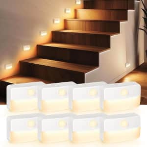 Motion Sensor Stair Light 8-Pack: $20 w/ Prime