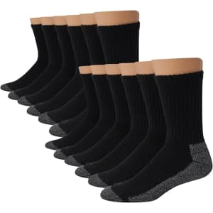 Hanes Men's Work Socks 12-Pack: $9.65