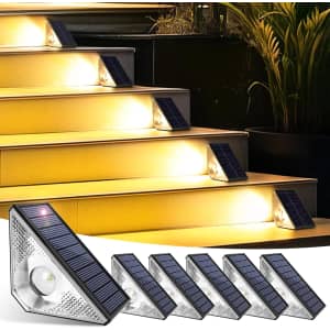 Solpex Outdoor Solar Step Light 6-Pack: $12.95