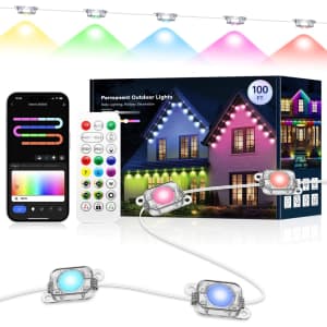 LemonLovely 100-Foot Smart IC+RGBCW Permanent Outdoor Lights Pro: $64.49