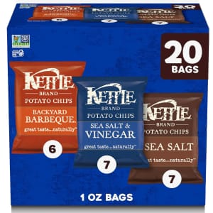 Kettle Brand 20-Count Potato Chips Variety Pack: $10 via Sub & Save Kettle Brand 20-Count Potato Chips Variety Pack: $10 via Sub & Save