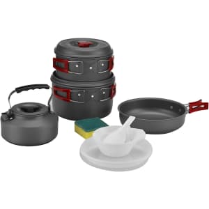 Bulin Camping Cookware Mess Kit: 13-Piece for $15, 7-Piece for $10
