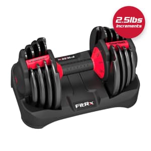 FitRX SmartBell Quick-Select 9-in-1 Adjustable Dumbbell: $58