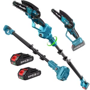 Seesii 2-in-1 Cordless Pole Saw and 6" Mini Chainsaw: $65
