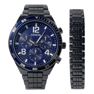 Geneva Men's Black Bracelet Watch: $17