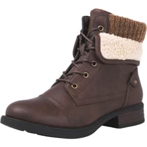 Globalwin Women's Combat Brown Ankle Boots: $17.97