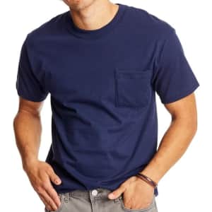 Hanes Men's Heavyweight Pocket T-Shirt 2-Pack: $6.55