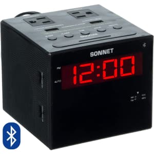 Sonnet Bluetooth Alarm Clock Charging Station: $35