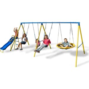 Sportspower Triple Swing and Saucer Set w/ Slide: $249.99
