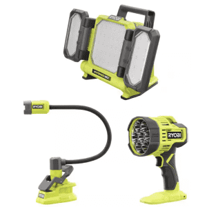 Ryobi One+ 18V 3-Tool Lighting Kit: $95