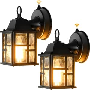 Okeli Dusk to Dawn Outdoor Wall Light 2-Pack: $24.99