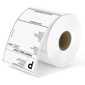 4" x 6" 500-Piece Thermal Labels: 5 rolls for $44