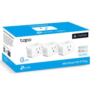 TP-Link Tapo Matter Smart Plug Mini 3-Pack: $21.99