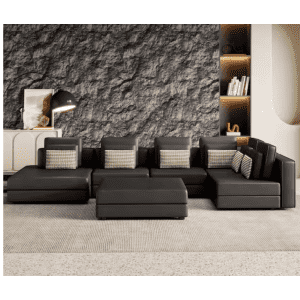 Harper & Bright Designs 112.7" Armless Palomino Fabric Modular Sectional Sofa: $995