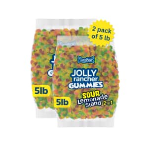 Jolly Rancher Gummies Sour Lemonade 5-lb Bag 2-Pack: $20