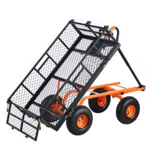 SucceBuy 400 lbs. Capacity Metal Utility Dump Cart: $79.01