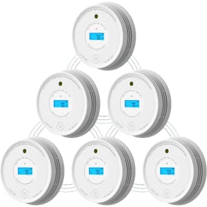 AegisLink Smoke & Carbon Monoxide Detector 6-Pack: $104 w/ Prime
