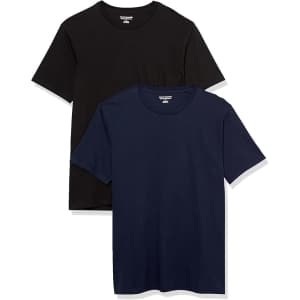 Amazon Essentials Men's 100% Cotton T-Shirt 2-Pack: $6