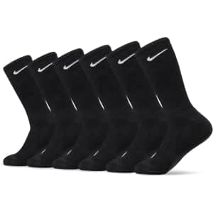 Nike Everyday Cushioned Training Crew Socks 6-Pairs: $14.98