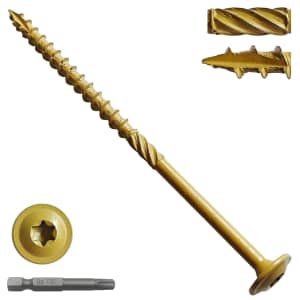 Rust-Resistant Structural Wood Screws 24-Pack: $14.34