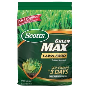 Scotts Green Max Lawn Food Fertilizer Plus Iron Supplement 17 lbs. Bag: $33