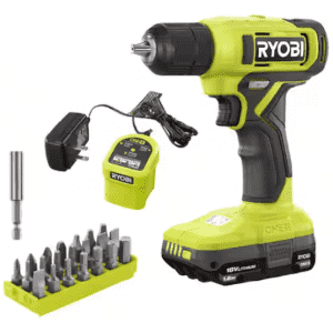 Ryobi ONE+ 18V Cordless 3/8" Drill/Driver Kit: $39.97