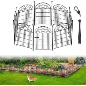 Getlay Tall Garden Fence Animal Barrier with Gate: $72.09 Getlay Tall Garden Fence Animal Barrier with Gate: $72.09