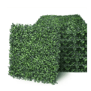 LHY 20" x 20" 24-Piece Artificial Boxwood Hedge Panels: $81 LHY 20" x 20" 24-Piece Artificial Boxwood Hedge Panels: $81