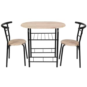 Mainstays 3-Piece Metal and Wood Dining Set: $64