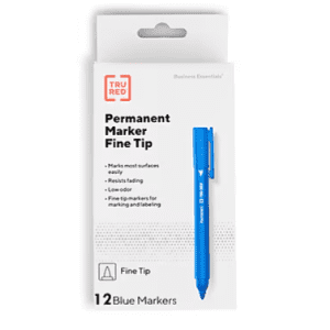 TRU RED Fine-Tip Permanent Marker 12-Pack: 55 cents