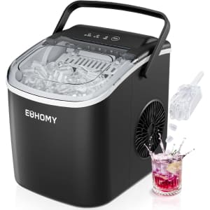 Euhomy Countertop Ice Maker Machine with Handle: $70 w/ Prime