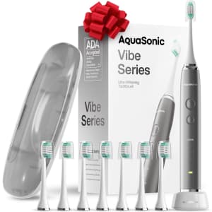AquaSonic Vibe Electric Toothbrush with 8 Brush Heads: $33.95 AquaSonic Vibe Electric Toothbrush with 8 Brush Heads: $33.95