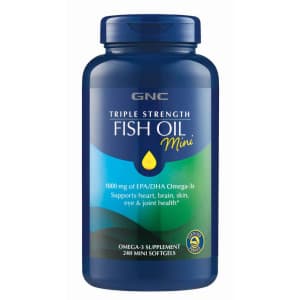 GNC Triple Strength Fish Oil Mini 240-Softgel Jar: 2 for $67