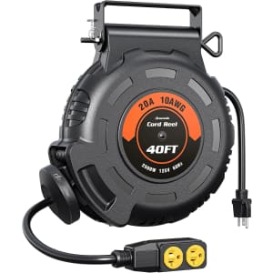 Dewenwils 40-Foot Retractable Extension Cord Reel: $127.49