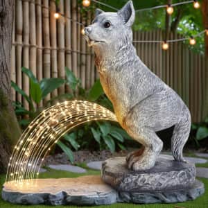 Vofstand Solar LED Dog Garden Statue: $14.99