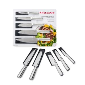KitchenAid Gourmet 5-Piece Forged Stainless Steel Knife Set: $15