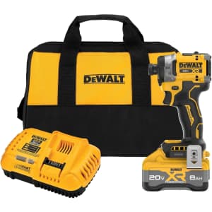 DeWalt 20V MAX XR 1/4" Cordless Impact Driver Kit w/ 8Ah Battery and Charger: $219