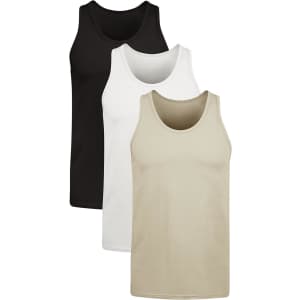 Hanes Men's Tagless Tank Top 3-Pack: $11
